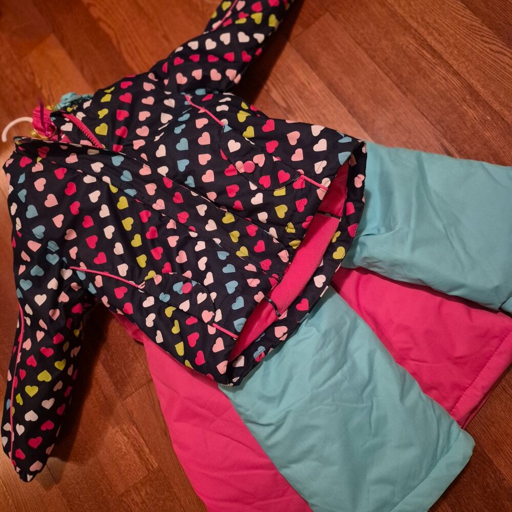 Westbound Snow winter jacket suit 2 pants girl coat navy hearts NWT New 2t/3t